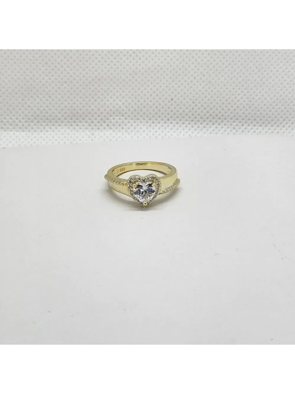 Brand New Sterling Silver 925 Heart Gemstone Ring